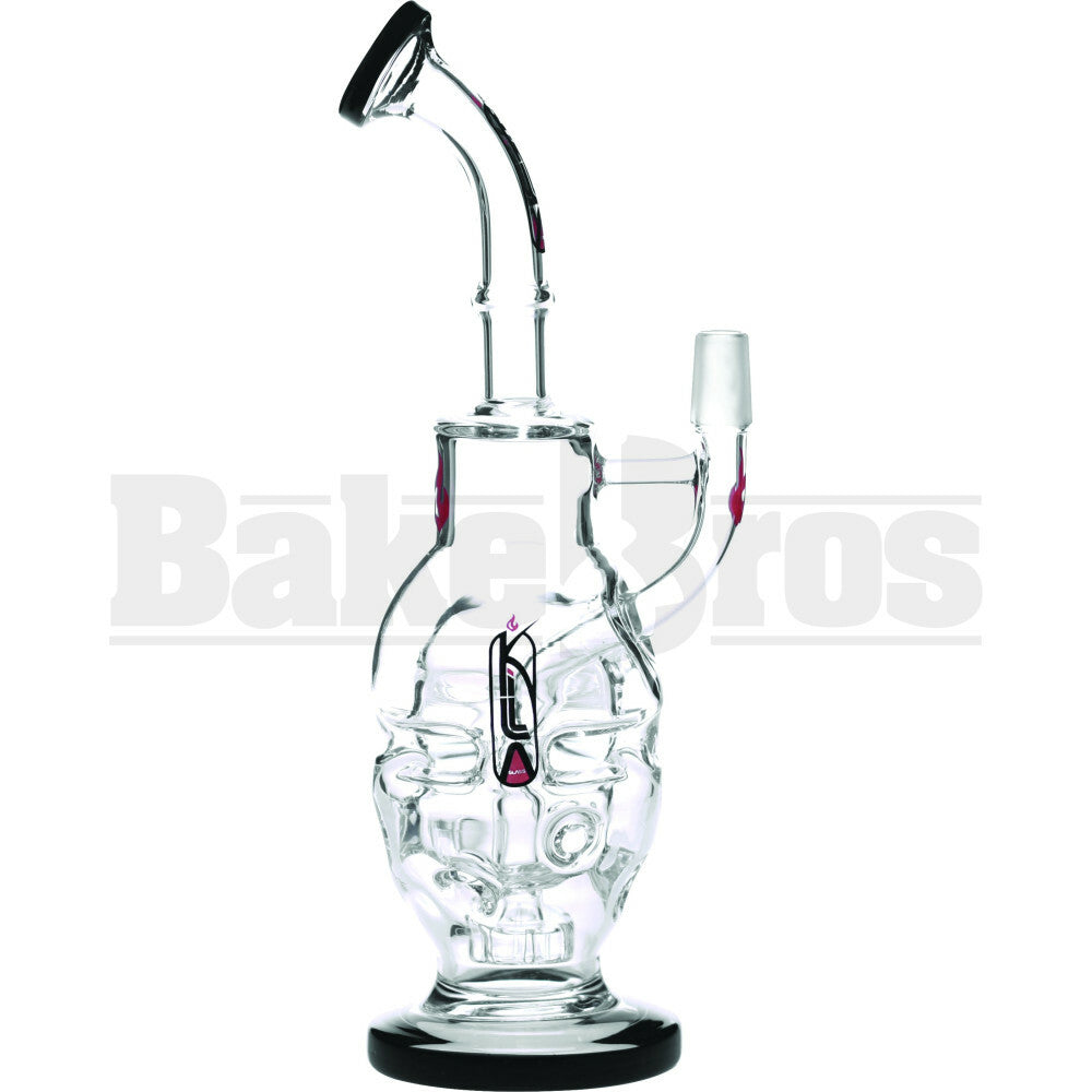 KILLA GLASS WP EGG SHIP SWISS SHOWERHEAD PERC 10" BLACK MALE 14MM