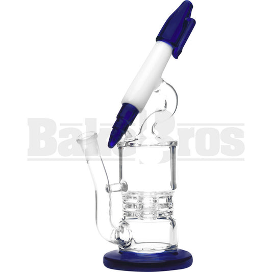 WP 3X TURBINE PERC STR DESIGN MOUTH 12" PERMANENT MARKER BLUE FEMALE 14MM