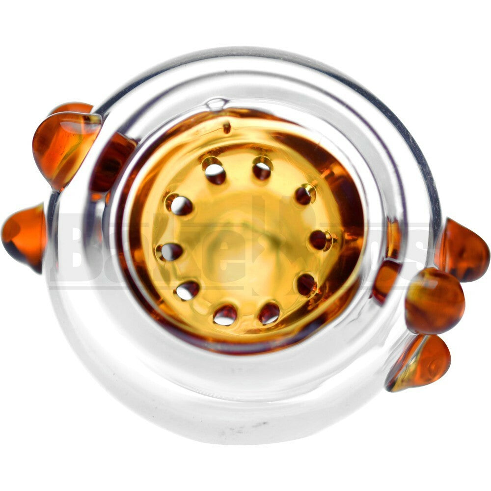 BOWL SPHERE HEAD GRIP DOTS FULL MELT AMBER 18MM