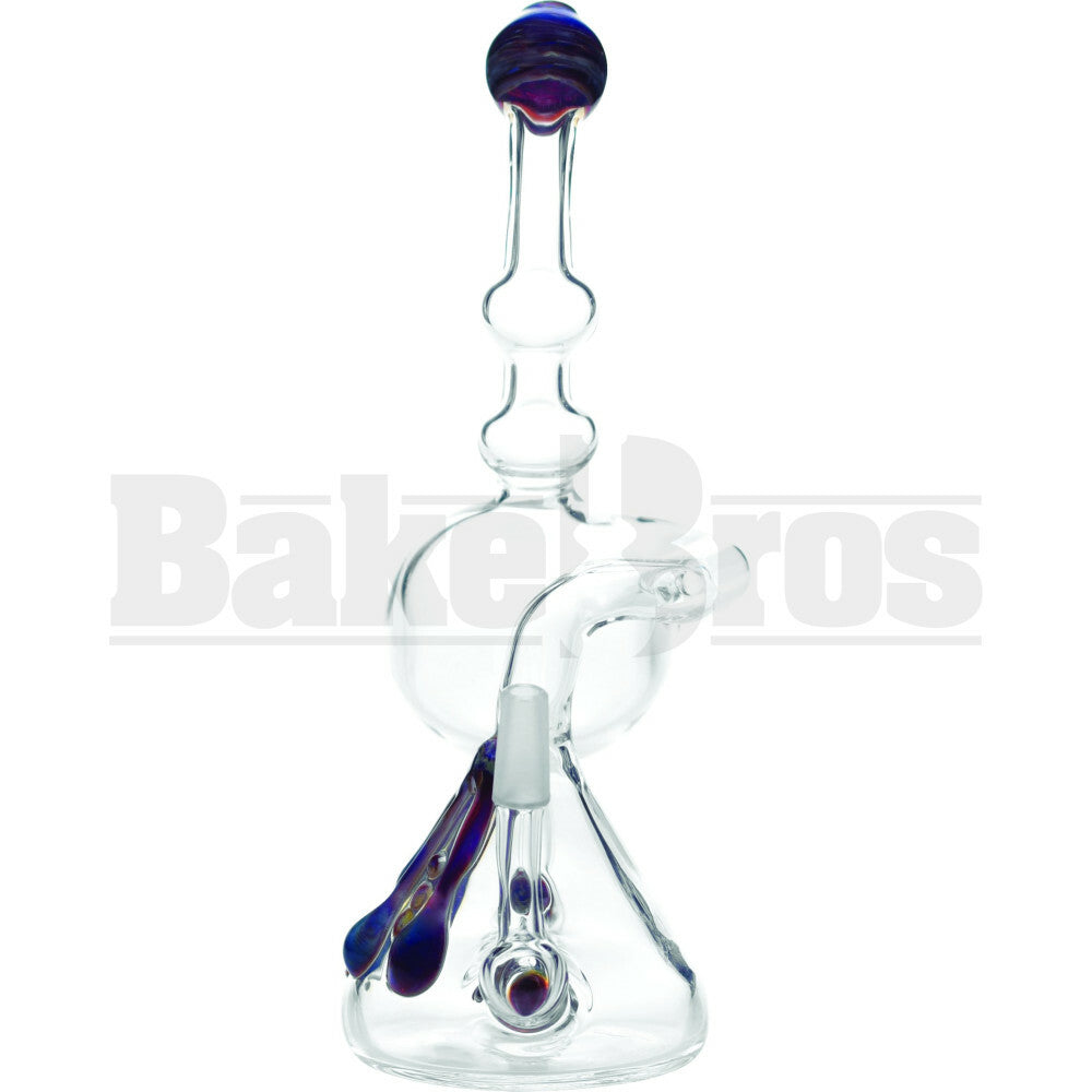 WP INLINE PERC GLOBE RECYCLER DRIPPING GLASS 8" PURPLE MALE 10MM