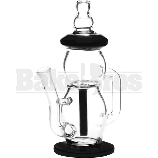 WP DIFFUSED PERC & INLINE RECYCLER BABY BOTTLE 8" BLACK FEMALE 14MM