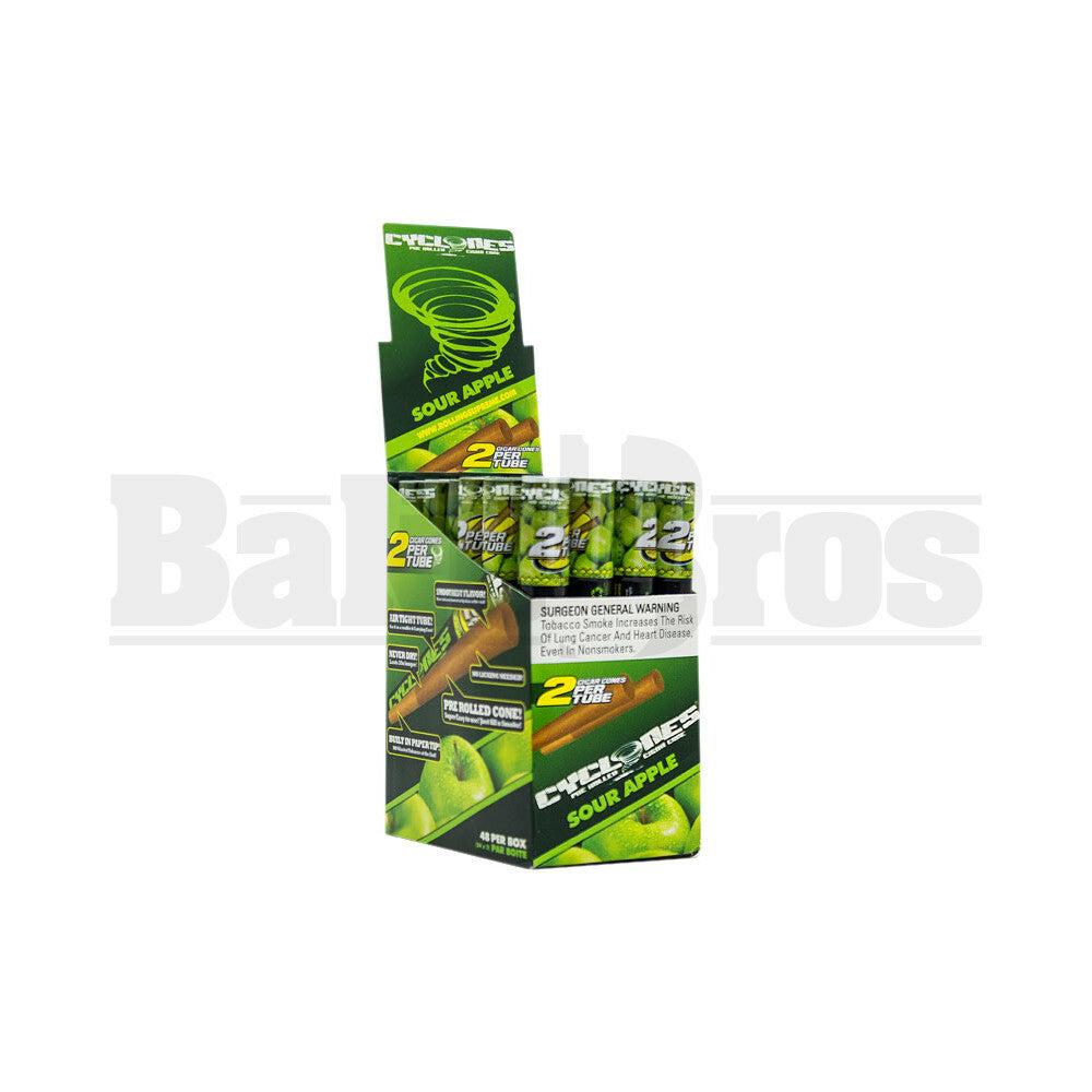 CYCLONES PRE ROLLED CONES SOUR APPLE Pack of 24