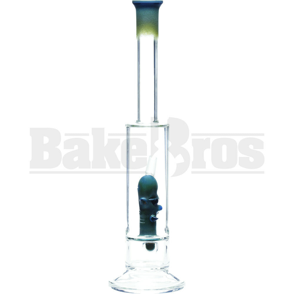 KROWN KUSH WP STRAIGHT TUBE MONSTER PERC W/ SNAKE BITE 15" EMERALD MALE 18MM