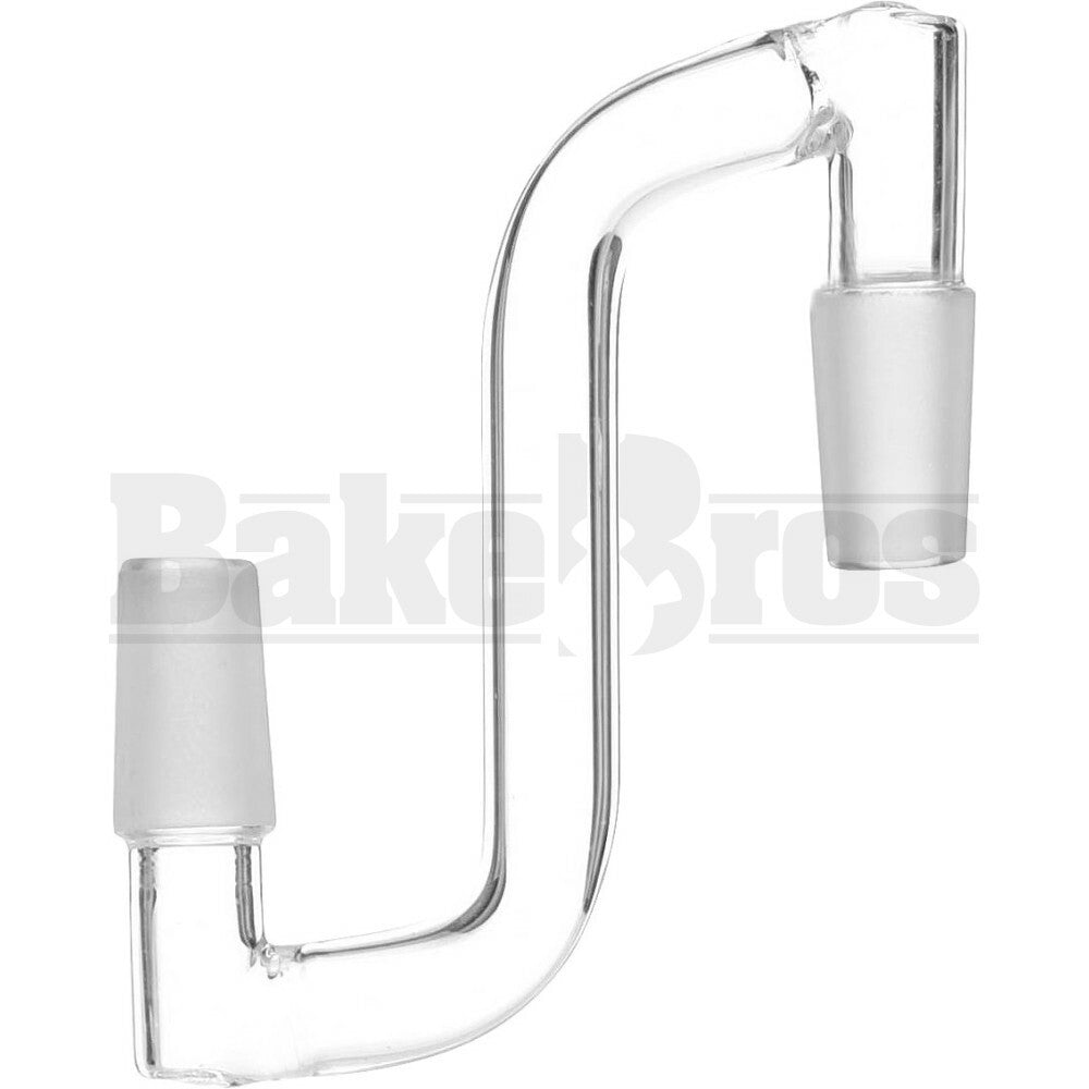 MALE TO MALE DROPDOWN ADAPTER SLEEK CLEAR MALE 14MM 14MM MALE