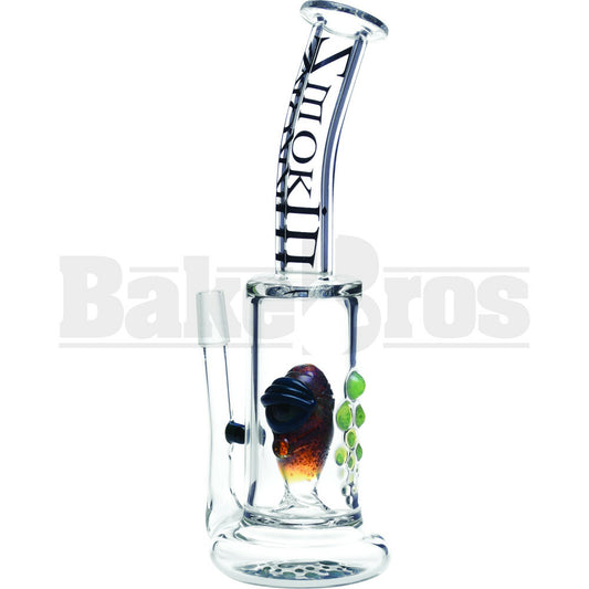 SMOKIN MIRRORZ WP FADED MONSTER PERC VAPOR RIG 10" CLEAR MALE 14MM