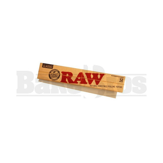 RAW ROLLING PAPERS CLASSIC 12 SIZE 20 LEAVES UNFLAVORED Pack of 1