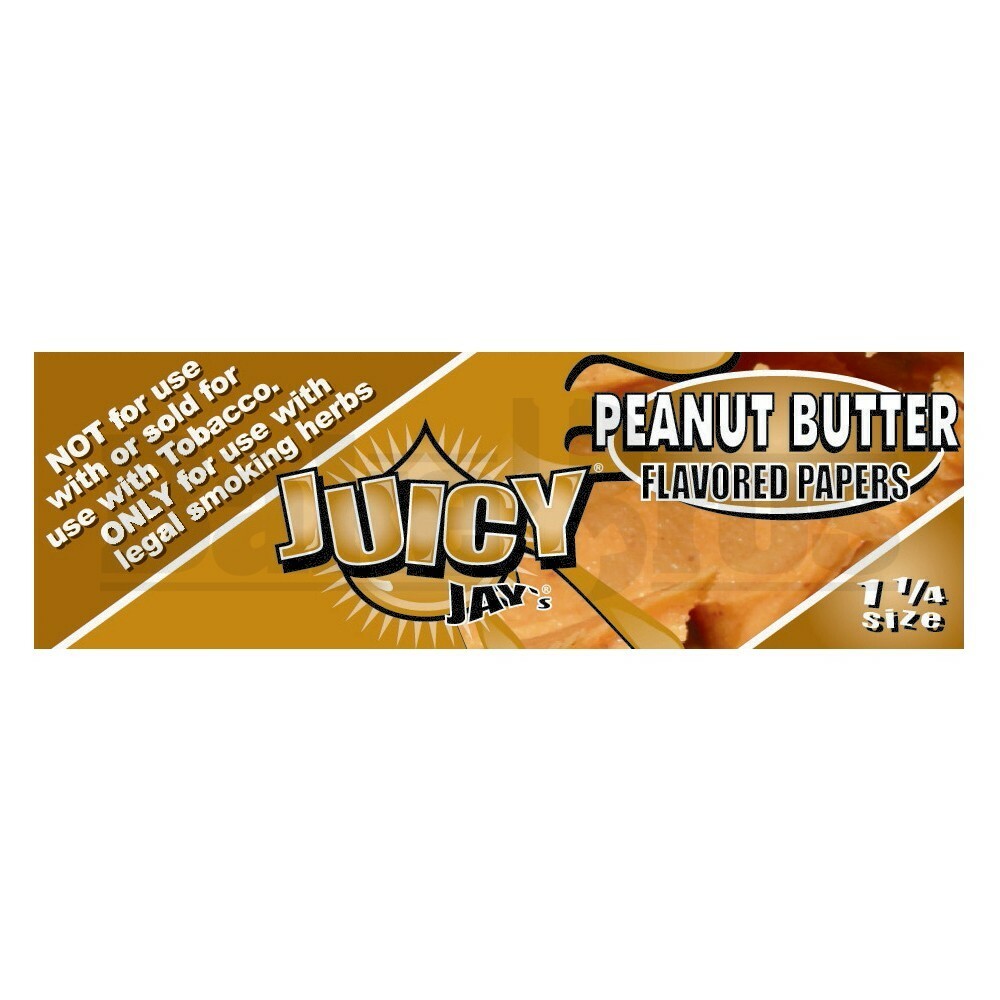 JUICY JAY'S FLAVORED PAPERS 32 LEAVES 1 1/4 PEANUT BUTTER Pack of 34