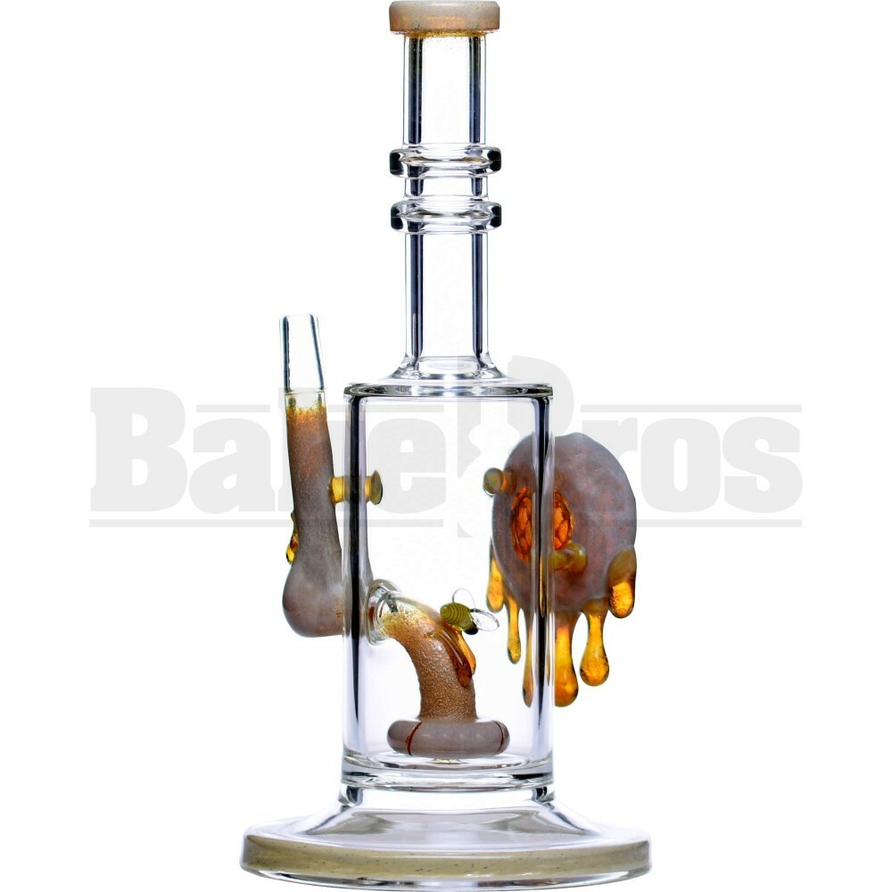 KROWN KUSH WP TUBE W/ HONEYCOMB SHOWERHEAD PERC 10" BUTTERSCOTCH MALE 14MM