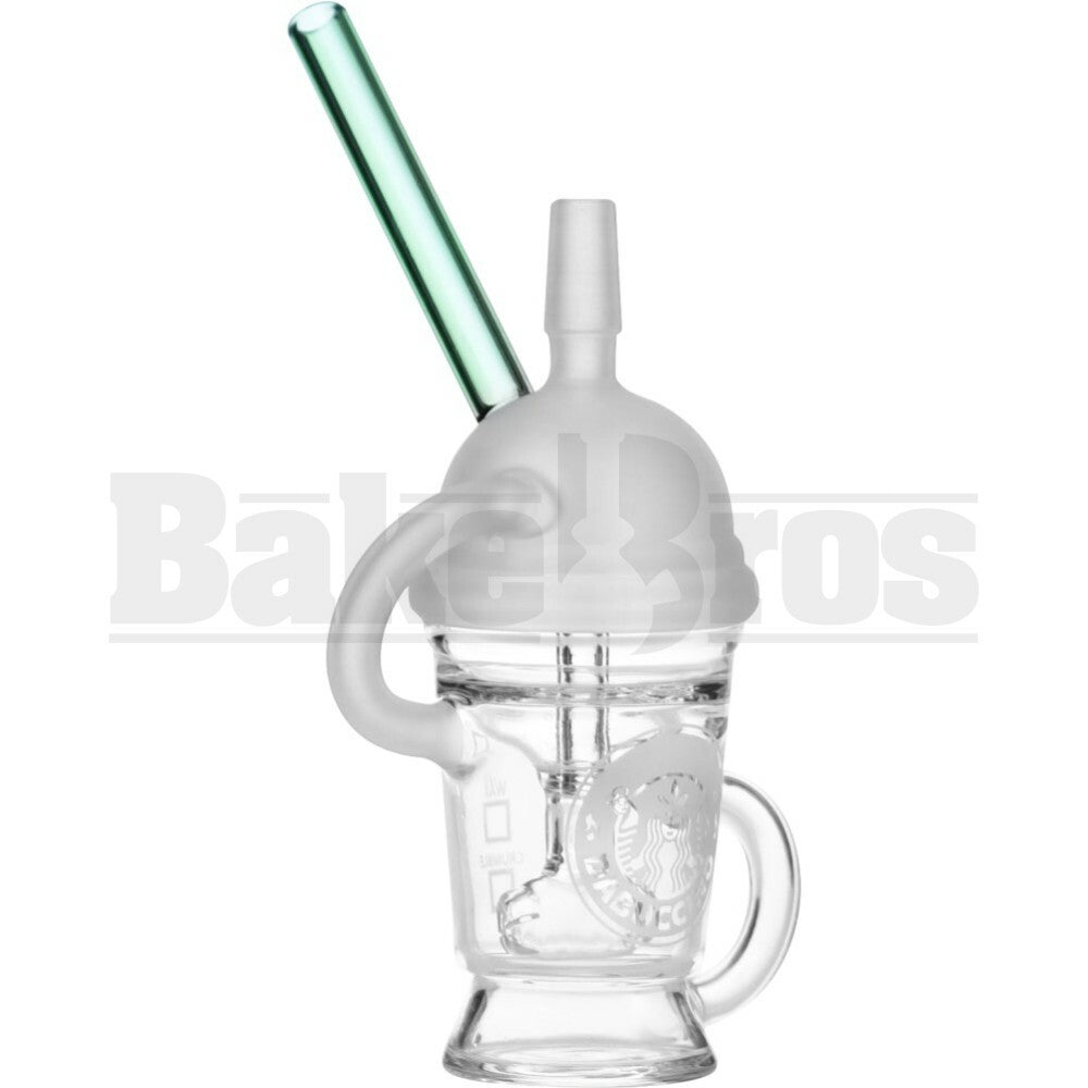 WP MINI DABUCCINO RECYCLER OIL RIG W/ HAMMERHEAD PERC 7" GREEN MALE 14MM