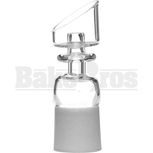 18MM DOMELESS NAIL QUARTZ 45* CUT CLEAR FEMALE