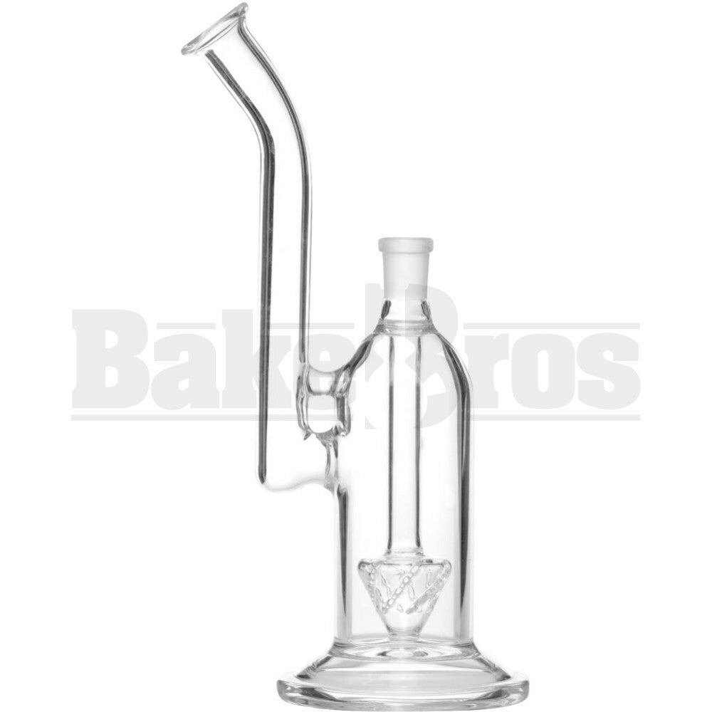 WP BENT NECK W/ ARROWHEAD PERC 10" CLEAR FEMALE 14MM