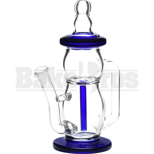 WP DIFFUSED PERC & INLINE RECYCLER BABY BOTTLE 8" BLUE FEMALE 14MM