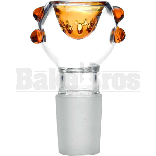 BOWL SPHERE HEAD GRIP DOTS FULL MELT AMBER 18MM