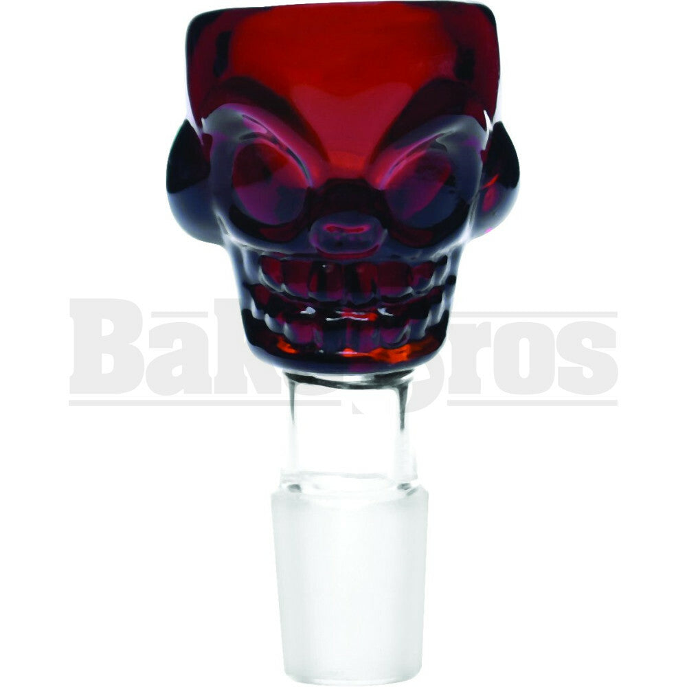 BOWL SKULL FACE AMBER 18MM