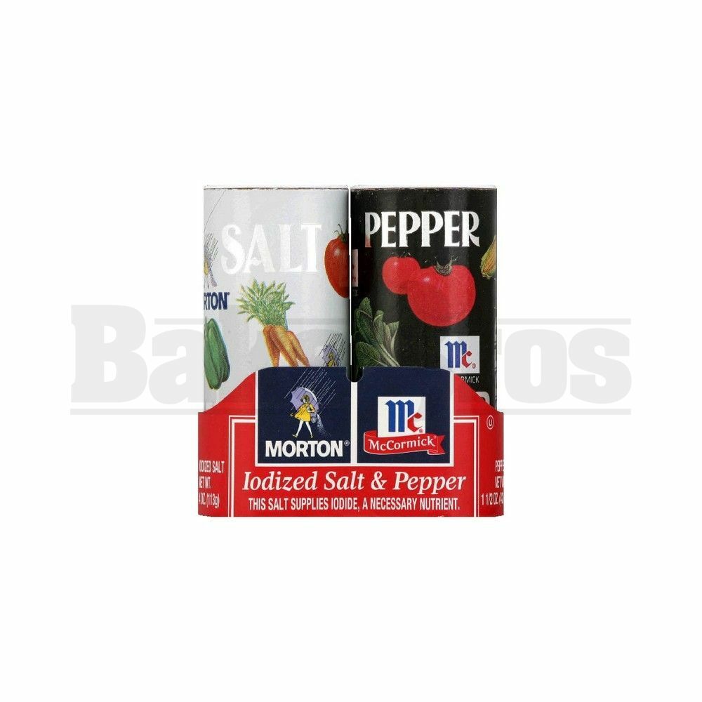 STASH SAFE MORTON IODIZED SALT & PEPPER ASSORTED