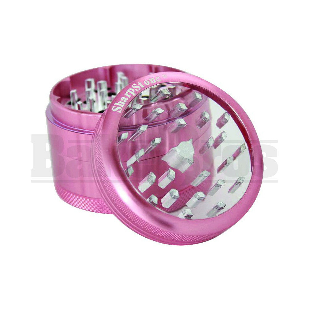 SHARPSTONE CLEAR TOP GRINDER 4 PIECE 2.5" PINK Pack of 1