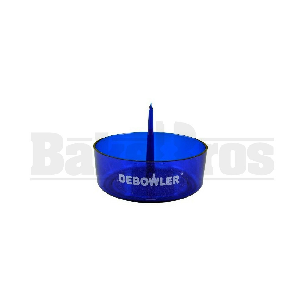 DEBOWLER ASHTRAY BOWL POKER 4" TRANSPARENT BLUE