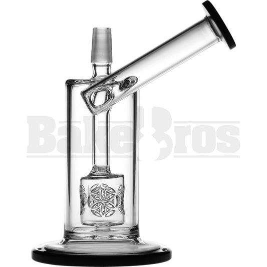 WP SIDE CAR RIG W/ BARREL SNOWFLAKE PERC 8" BLACK MALE 14MM