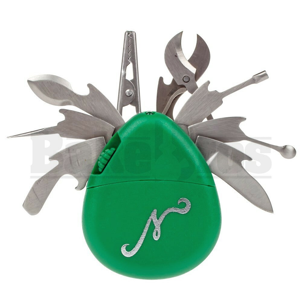 NUGGY SMOKING MULTI TOOL BY NUGTOOLS GREEN 2"