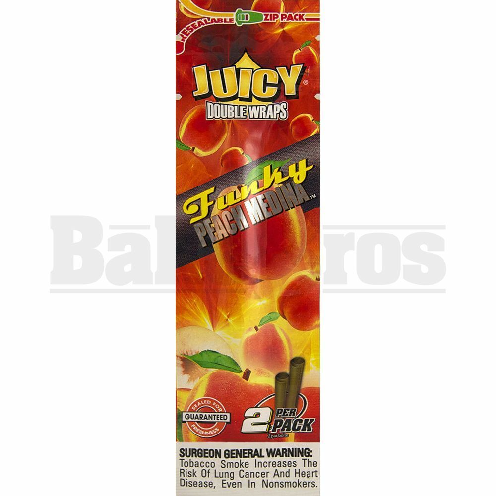 JUICY JAY'S DOUBLE 2 WRAPS FUNKY PEACH MEDINA Pack of 1