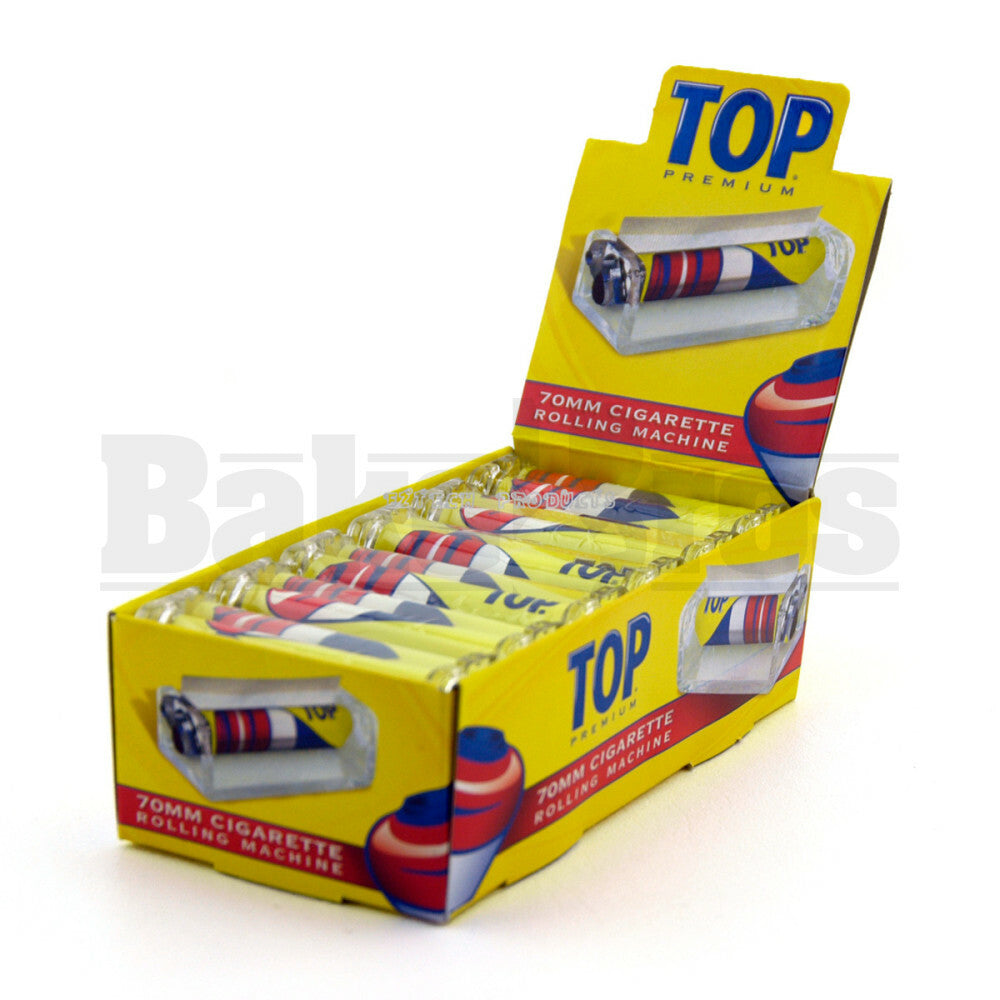 TOP PREMIUM CIGARETTE ROLLING MACHINE YELLOW Pack of 1 70MM