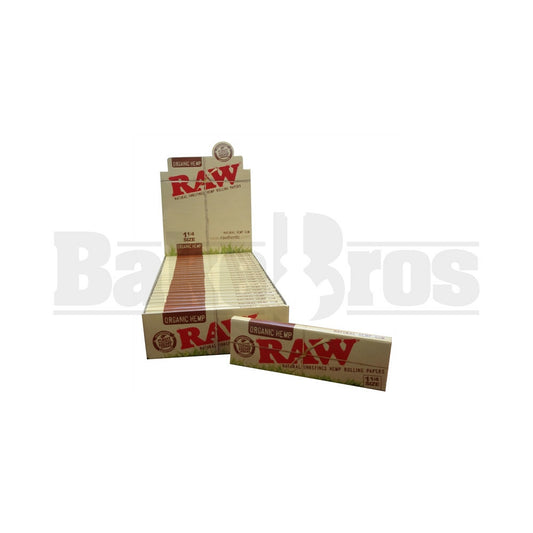 RAW ROLLING PAPERS ORGANIC 1 1/4 32 LEAVES UNFLAVORED Pack of 24