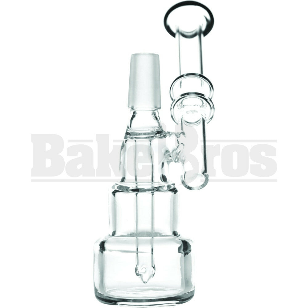 WP DIFFUSED PERC MINI LAYER CAKE SIDECAR MOUTH 4" CLEAR MALE 14MM