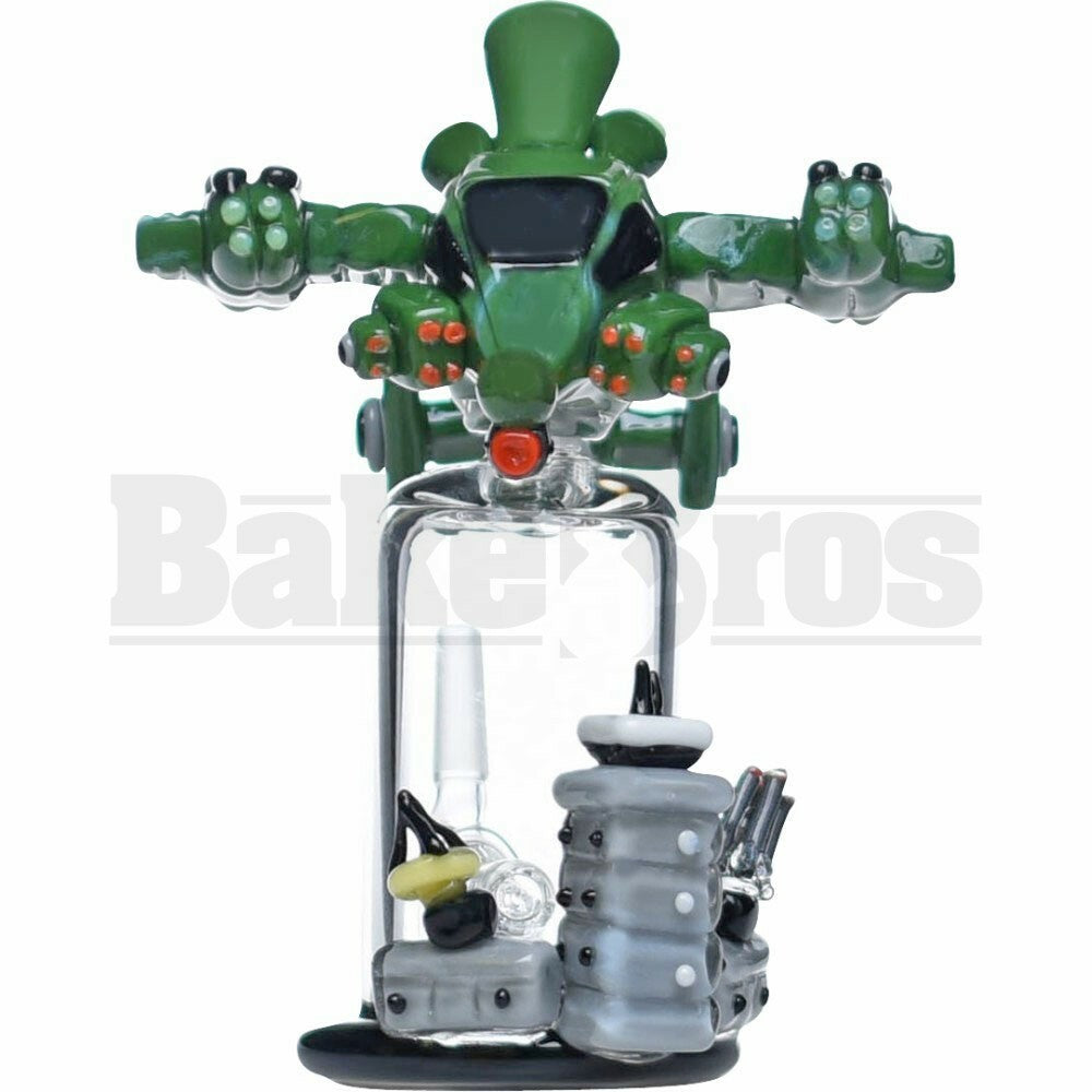 EMPIRE GLASSWORKS WP GUNSHIP 2 PIECE OIL RIG W/ INLINE PERC 6" GREEN MALE 14MM