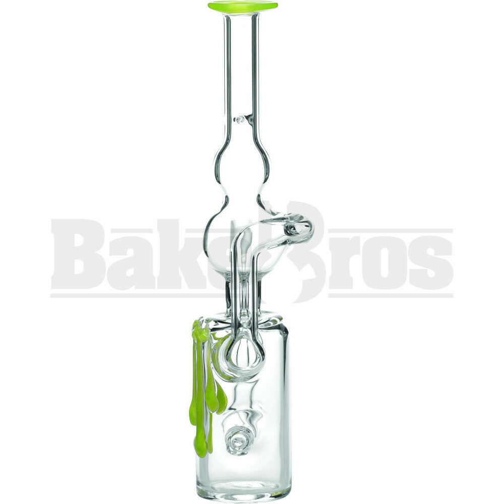 WP INLINE PERC CYLINDER BODY RECYCLER 8" SLIME GREEN MALE 14MM