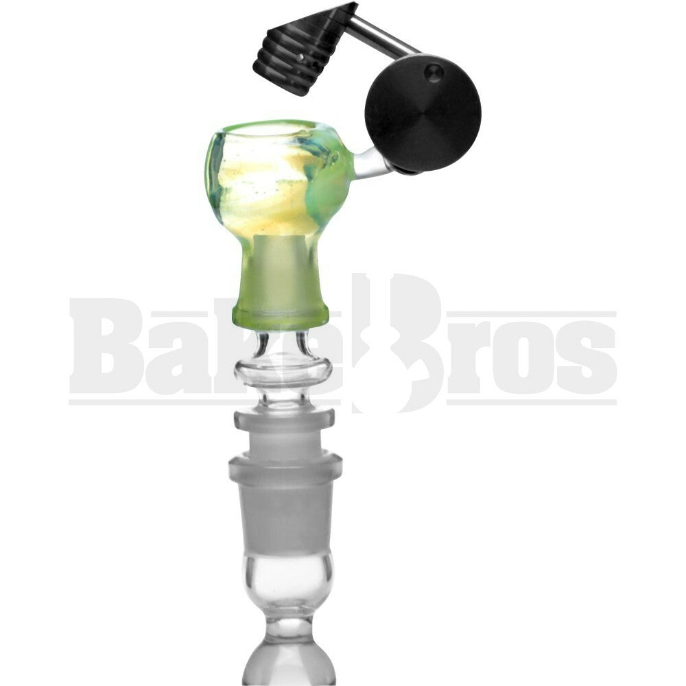 FEMALE HONEYBUCKET DOMELESS W/ TITANIUM NAIL SLIME GREEN 14MM