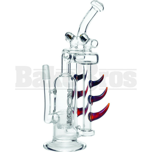 ROOR TECH CUSTOMS WP 2X RECYCLER BARREL PERC HEADY 11" CLEAR MALE 14MM