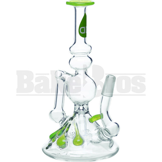 WP HALO PERC BKR RECYCLER 7" SLIME GREEN MALE 14MM