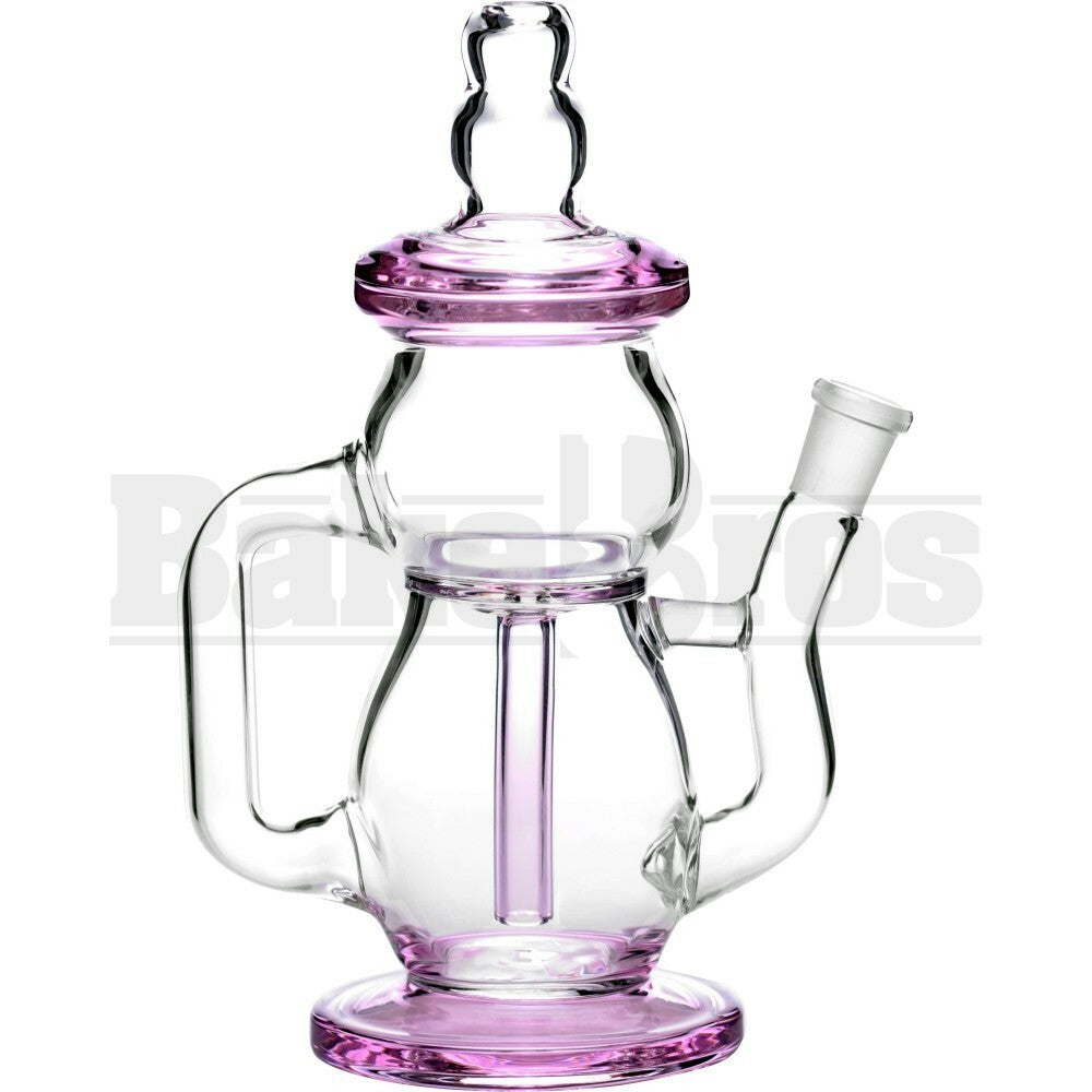 WP DIFFUSED PERC & INLINE RECYCLER BABY BOTTLE 8" PINK FEMALE 14MM