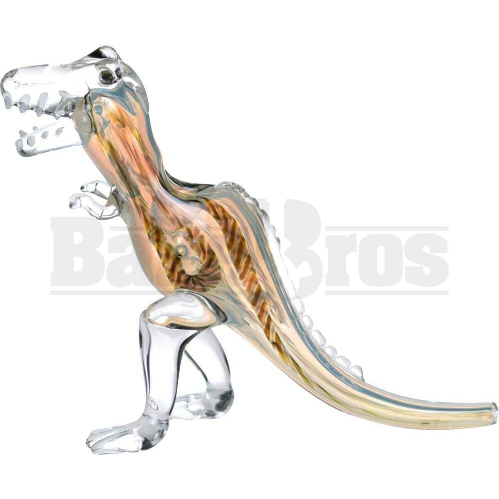 ANIMAL HAND PIPE GLASS TYRANNOSAURUS T REX 6" ASSORTED