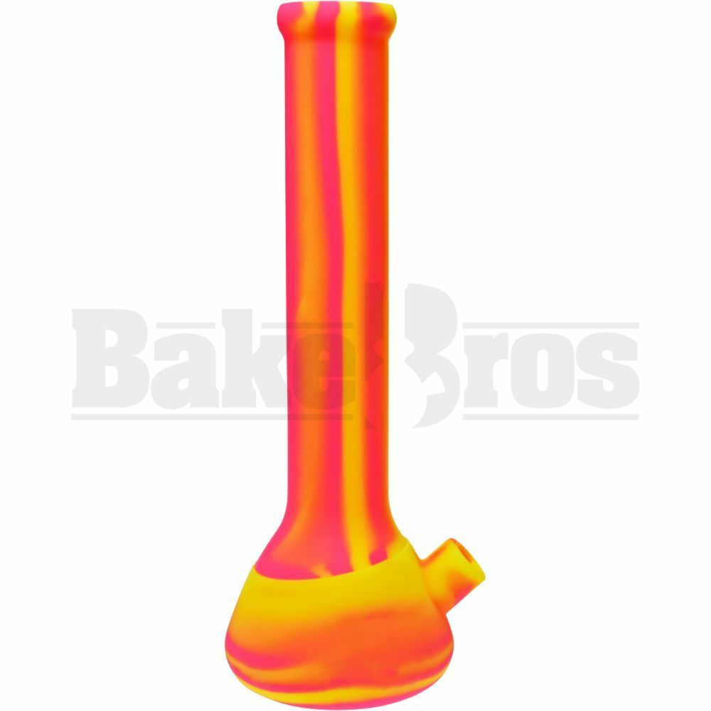 SILICONE WP BEAKER 2 PIECE ASSORTED DESIGN 13" PINK YELLOW ORANGE FEMALE 18MM