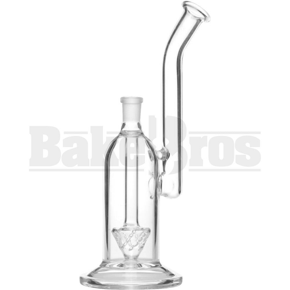 WP BENT NECK W/ ARROWHEAD PERC 10" CLEAR FEMALE 14MM