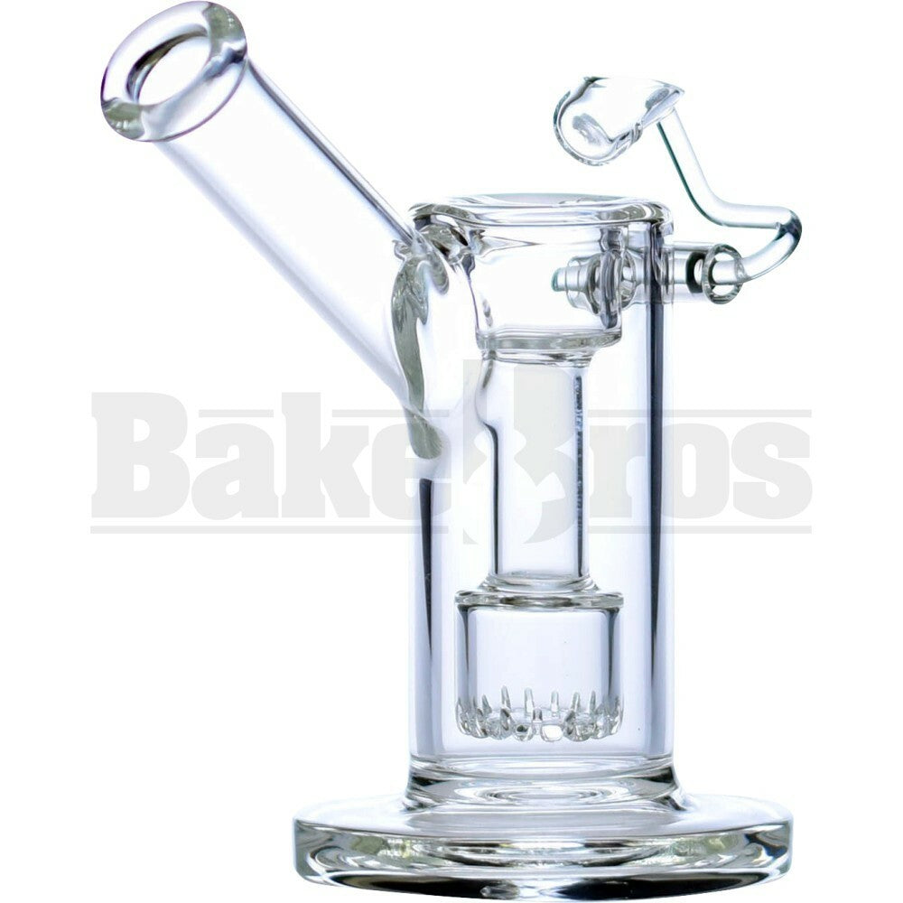 BUBBLER HAND PIPE SLIT CYLINDER PERC SWIVEL HONEYBUCKET NAIL 8"? CLEAR